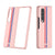 For Samsung Galaxy Z Fold4 5G Frosted Skin Case - Slim & Stylish - Checkered Pink
