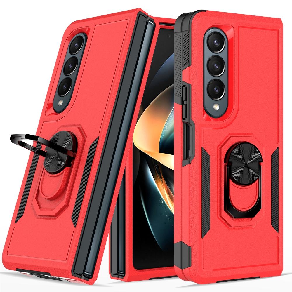 Galaxy Z Fold 4 Tpu Shockproof Case With Ring - 2 In 1 Design