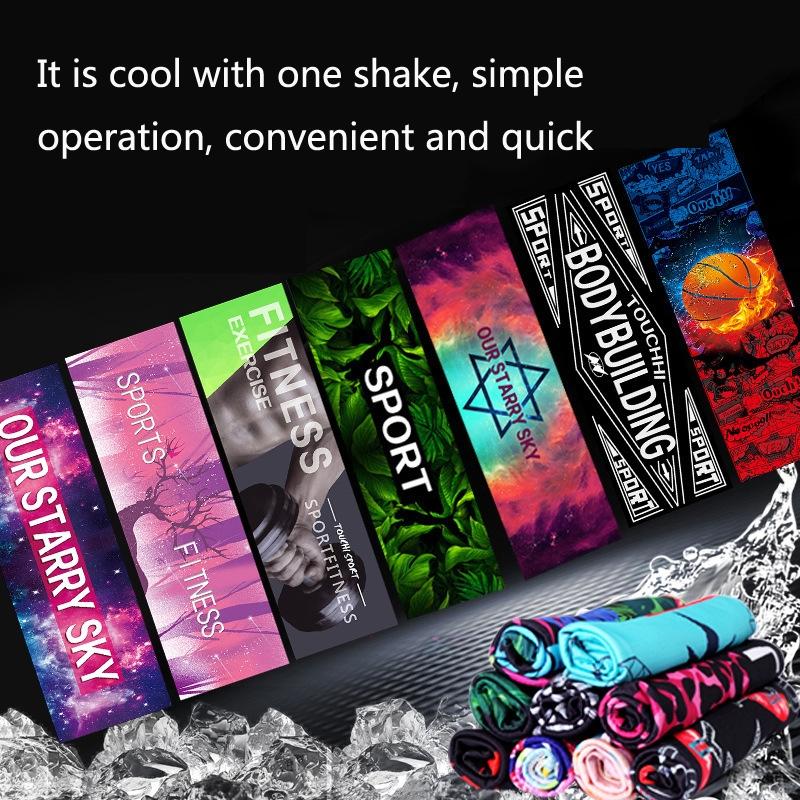 Quick Drying Cooling Towel For Outdoor Sports 100 X 30Cm - Basketball