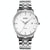 Men Casual Quartz Watch With Calendar - 1801 - Silver Steel Belt