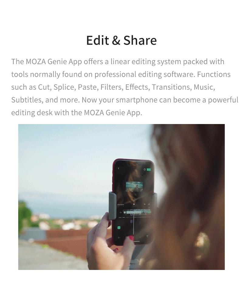 Foldable 3-axis Gimbal for Action Camera and Smartphone - Grey