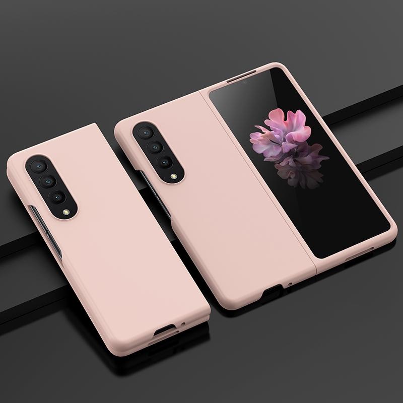 For Samsung Galaxy z Fold4 5G Smooth Skin Phone Case with Big Hole Fuel Injection - Mint Green