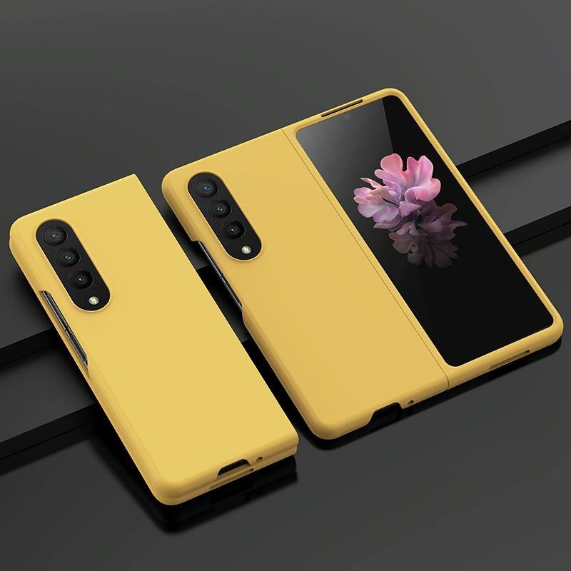 For Samsung Galaxy z Fold4 5G Smooth Skin Phone Case with Big Hole Fuel Injection - Mint Green