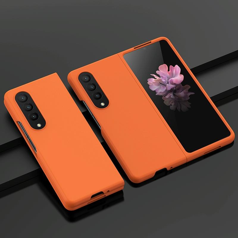 For Samsung Galaxy z Fold4 5G Smooth Skin Phone Case with Big Hole Fuel Injection - Mint Green