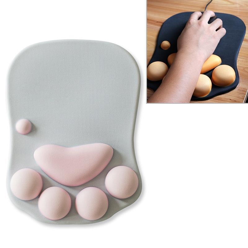 Soft Non Slip Cat Claw Mouse Pad - Grey