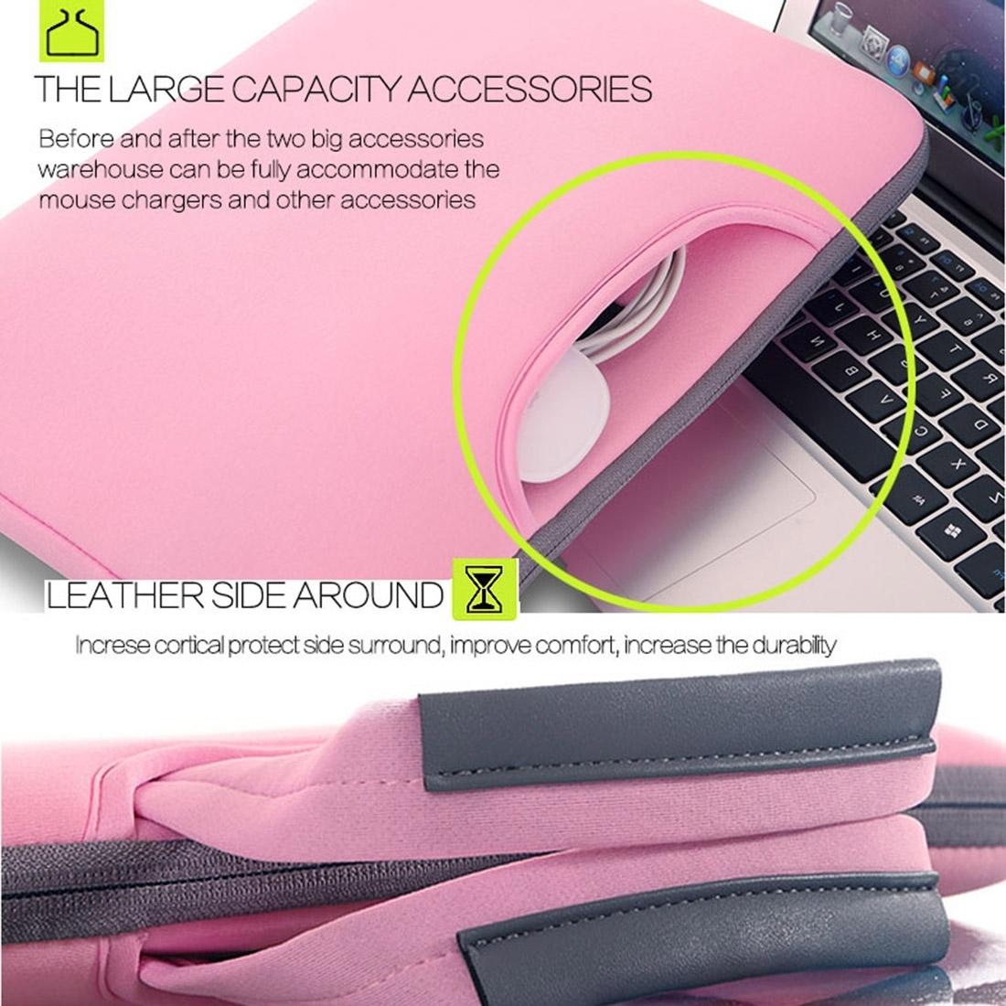 Portable Air Permeable Handheld Sleeve For Macbook Air / Pro And Laptops - 38X27.5X3.5Cm 15.4 Inch - Grey