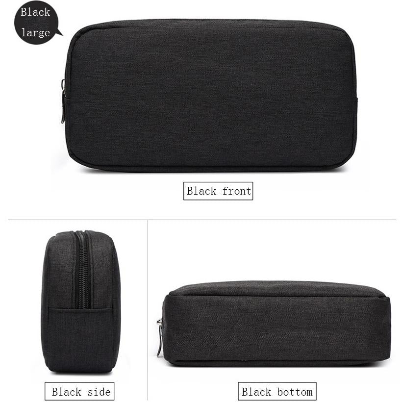 Versatile Headphone Charger & Data Cable Storage Bag - 23 x 11.5 x 5.5cm - Grey