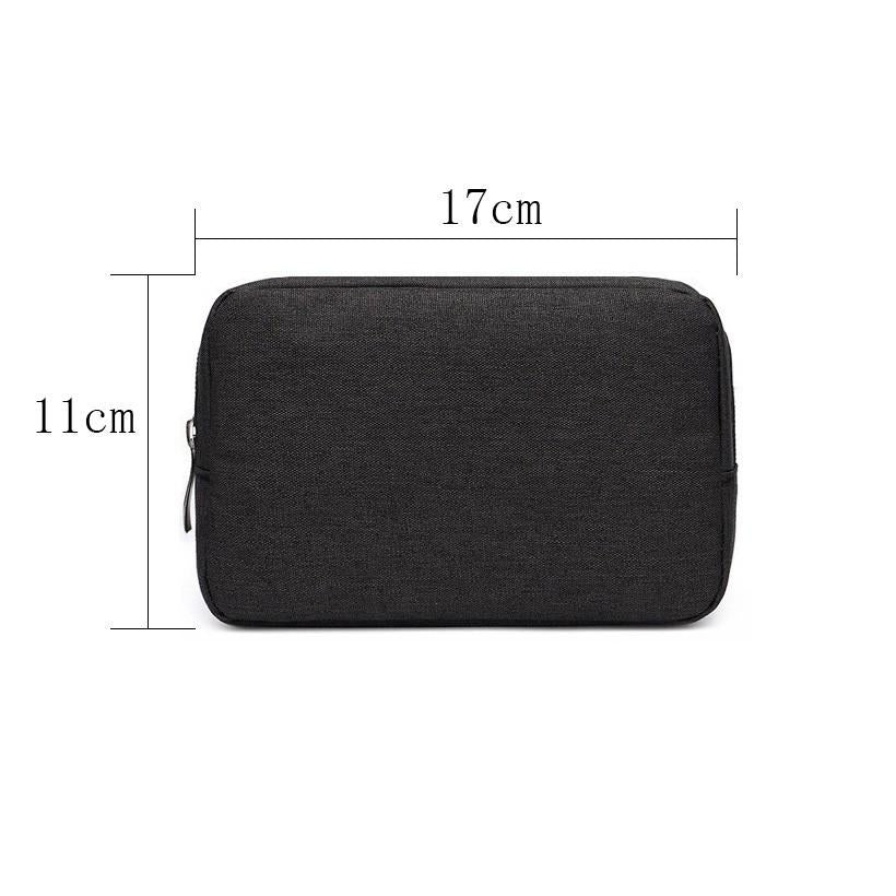 Versatile Headphone Charger & Data Cable Storage Bag - 17 x 11.5 x 5.5cm - Grey