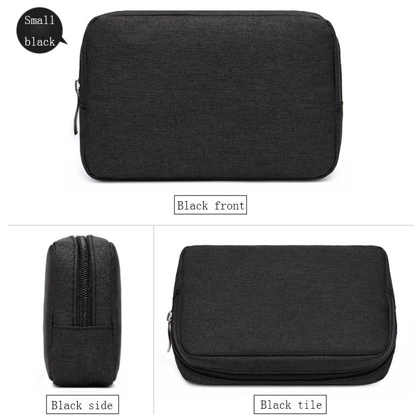 Versatile Headphone Charger & Data Cable Storage Bag - 17 x 11.5 x 5.5cm - Grey