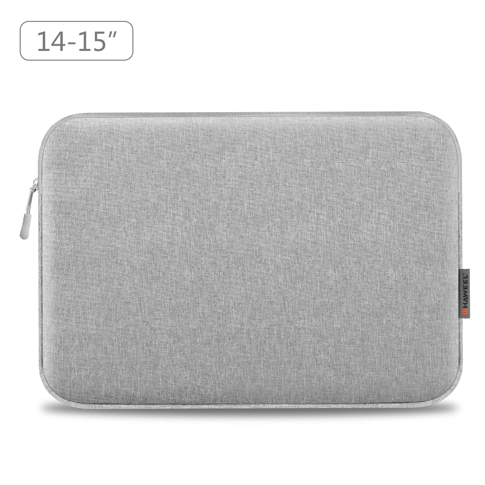 14-15 Inch Laptop Sleeve Briefcase Bag with Zipper - Grey