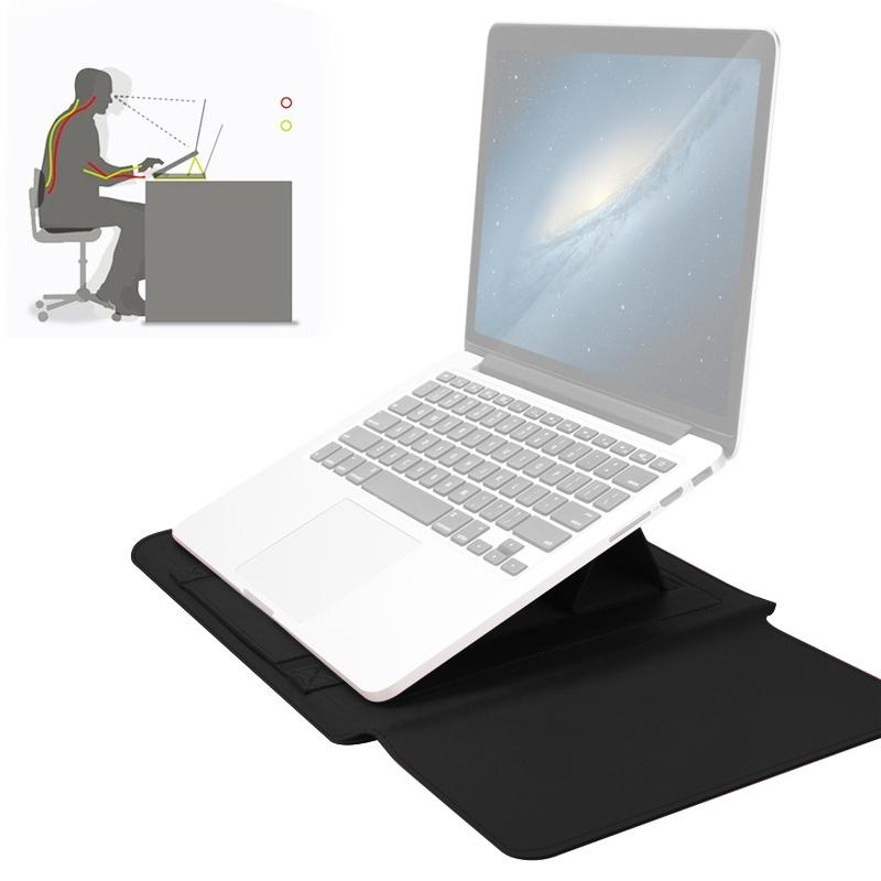 Universal Waterproof Laptop Bag Set With Handle Stand Pen Holder Winders Mouse & Charger Bags - Grey