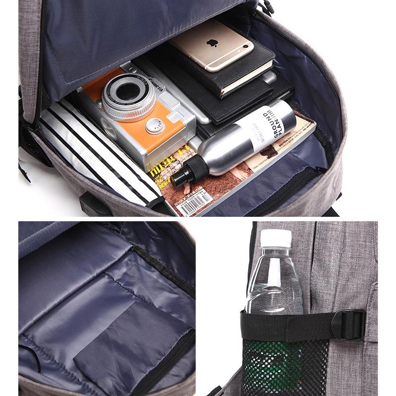 Multi-function Laptop Backpack with Usb Port - Fits 15.6 Macbook Samsung Sony Dell Alienware Chuwi Asus Hp - 46x32x12cm - Grey