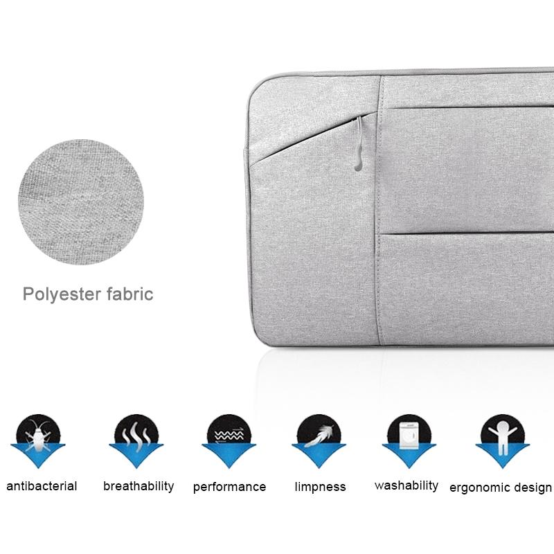 15.6 Inch Laptop Tablet Bag With Multiple Pockets - Portable And Stylish - Hc6579H 15.6 Inch Grey