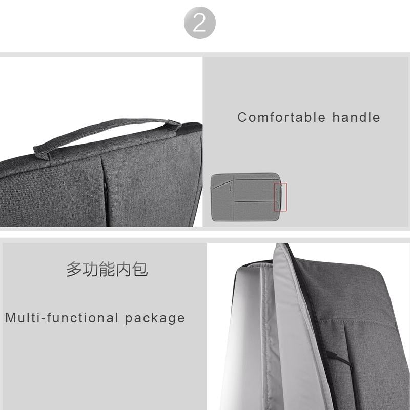 15.6 Inch Laptop Tablet Bag With Multiple Pockets - Portable And Stylish - Hc6579Lh 15.6 Inch Light Grey