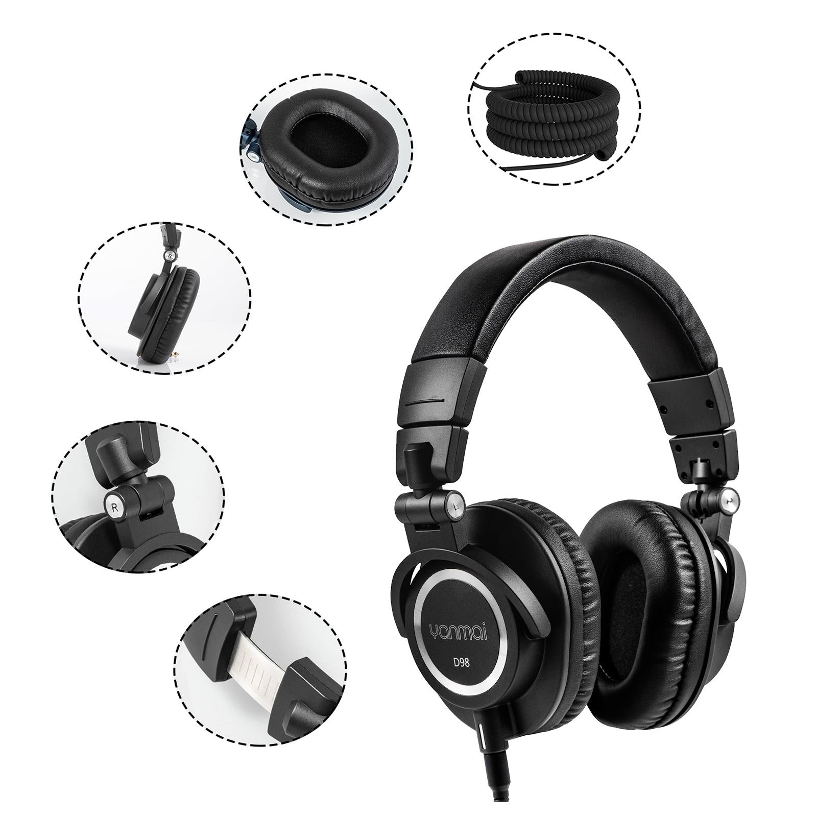 Professional Recording Headphones Yanmai D98 - Silver Grey