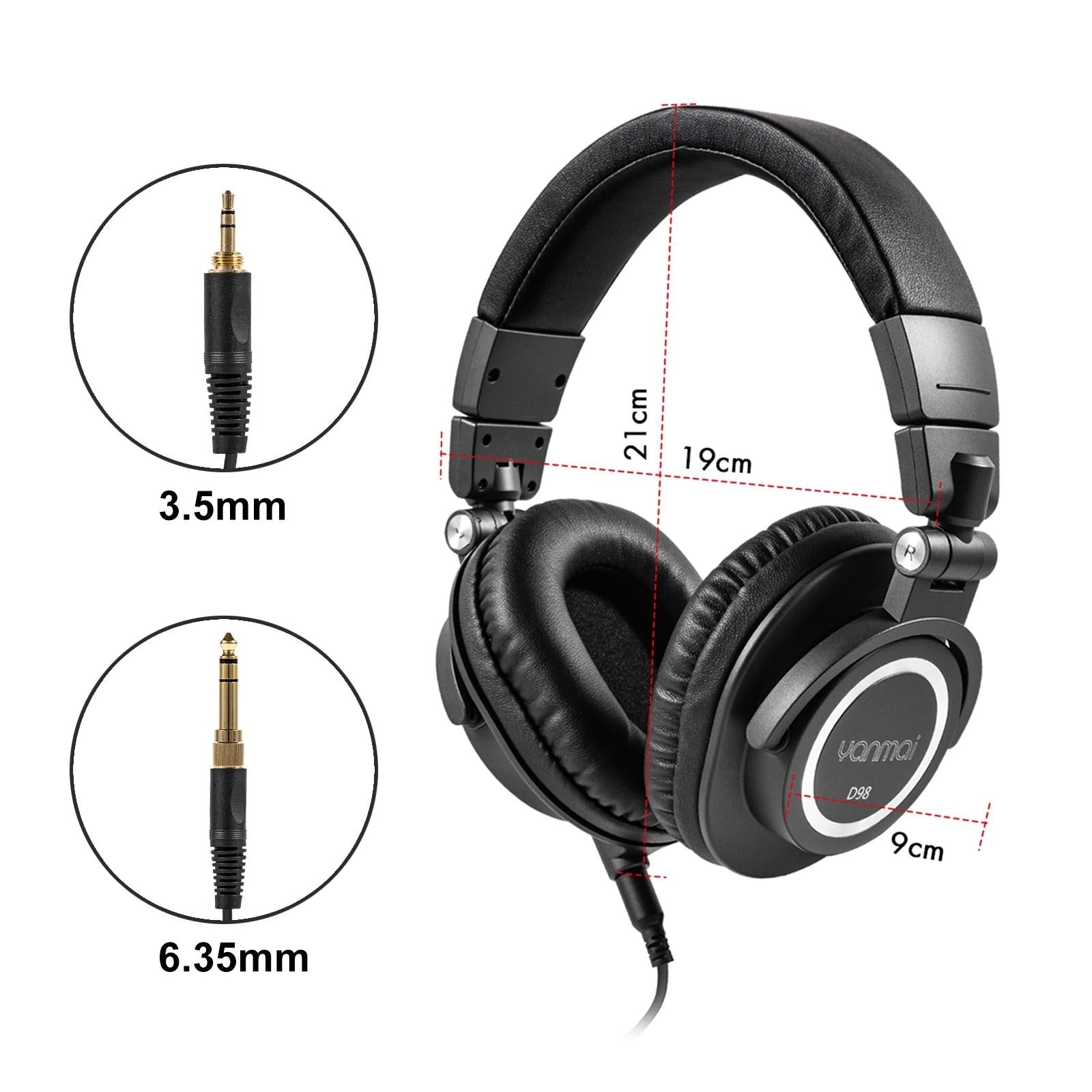 Professional Recording Headphones Yanmai D98 - Silver Grey