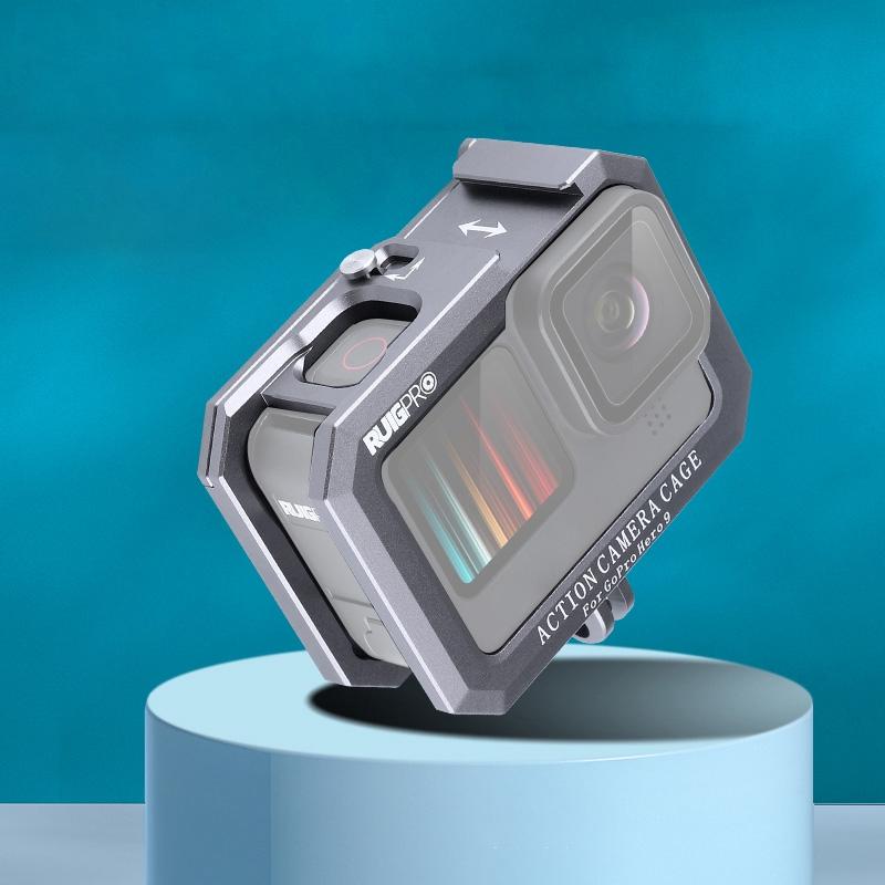 Metal Border Frame Mount for Gopro Hero10 / 9 with Dual Cold Shoes Base