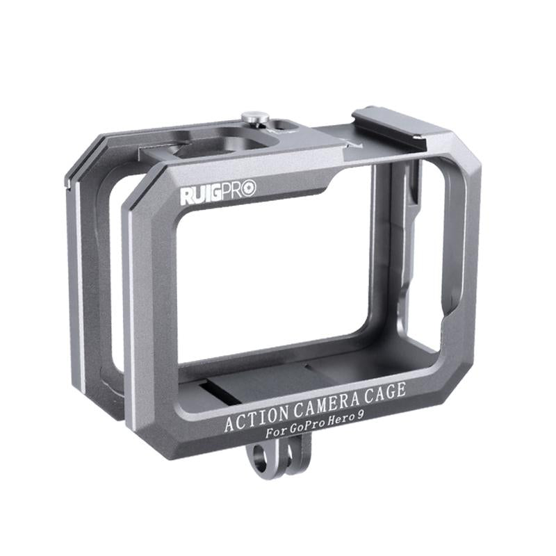 Metal Border Frame Mount for Gopro Hero10 / 9 with Dual Cold Shoes Base