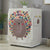 Cartoon Cotton Linen Drum Roller Washing Machine Dust Cover - 83x60x60cm Size - Cat