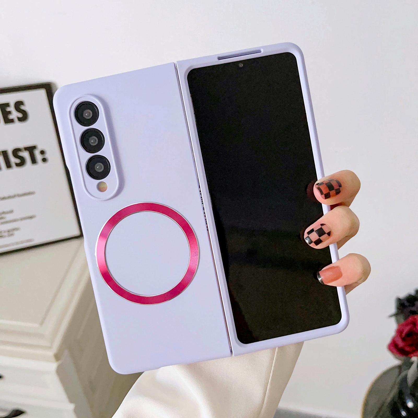 For Samsung Galaxy Z Fold4 5G Magnetic Skin Case - Magsafe - Royal Blue