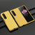 For Samsung Galaxy z Fold4 5G Smooth Skin Phone Case with Big Hole Fuel Injection - Lemon Yellow
