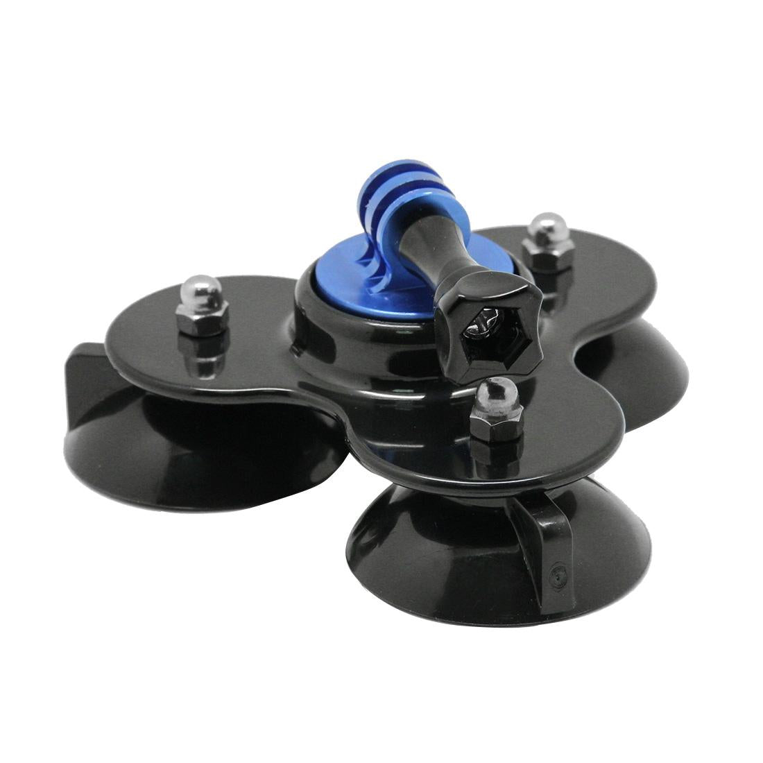 Universal Suction Cup Mount for Action Cameras with Tripod and Handle - Gold