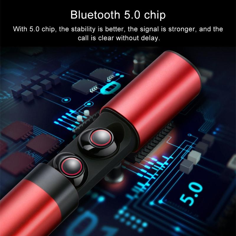 Wireless Tws Bluetooth V5.0 Earphones with Drawer Type S2 Design - Gold