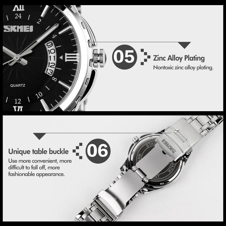 Waterproof Silver Shell Quartz Watch - Multifunctional Outdoor Fashion - Gold