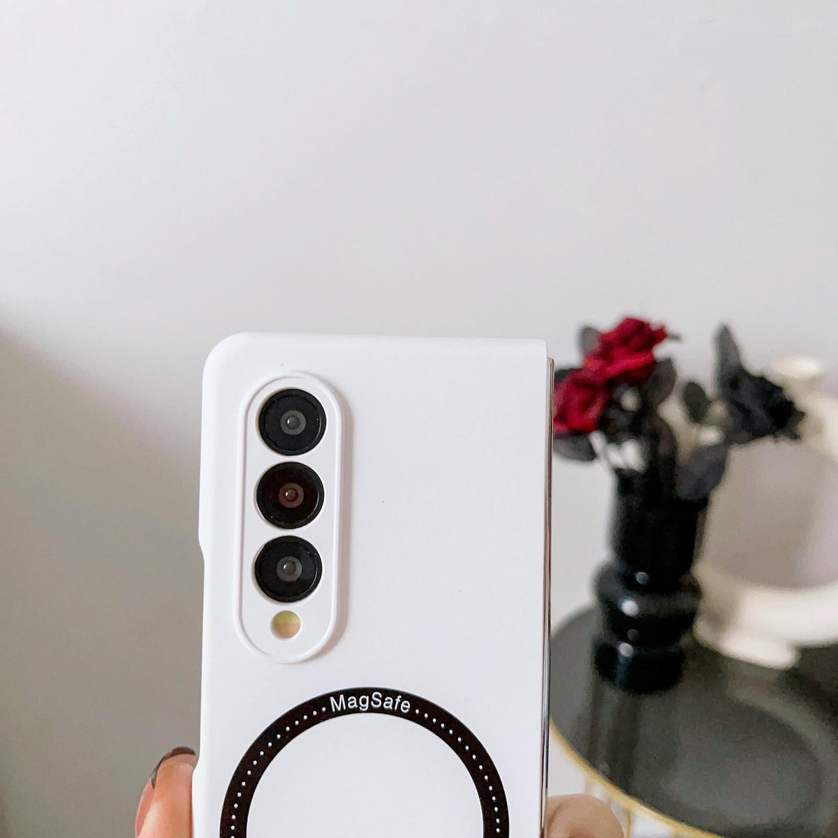 For Samsung Galaxy Z Fold4 5G Magnetic Skin Case - Magsafe - Dark Green