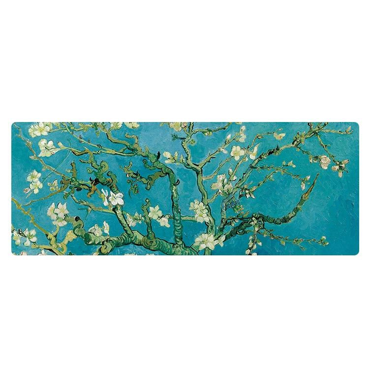 Large Desk Mouse Pad For Oil Painting - Apricot Flower