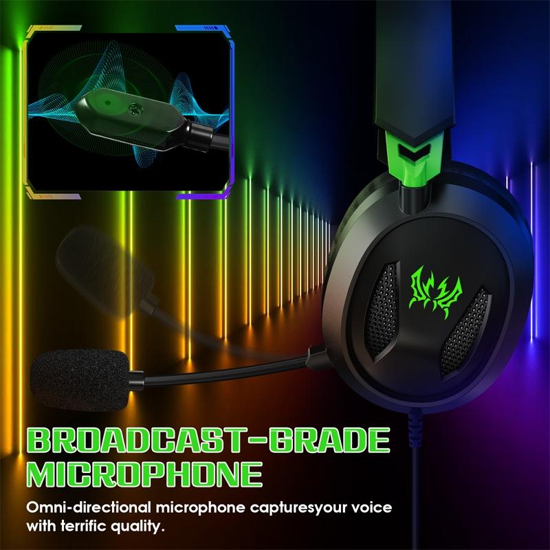 Omni Mic Gaming Headset 1.7M Cable Black+Blue - Black+Green