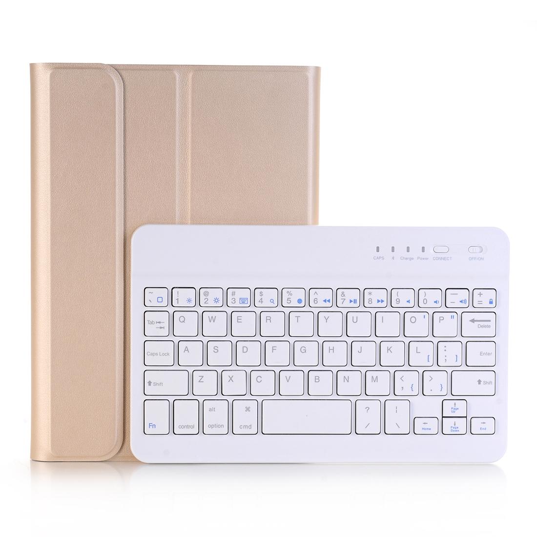 Universal Ultra-Thin Tablet Case With Bluetooth Keyboard For Ipad Mini 3 / 2 / 1 - Horizontal Flip Design - Gold