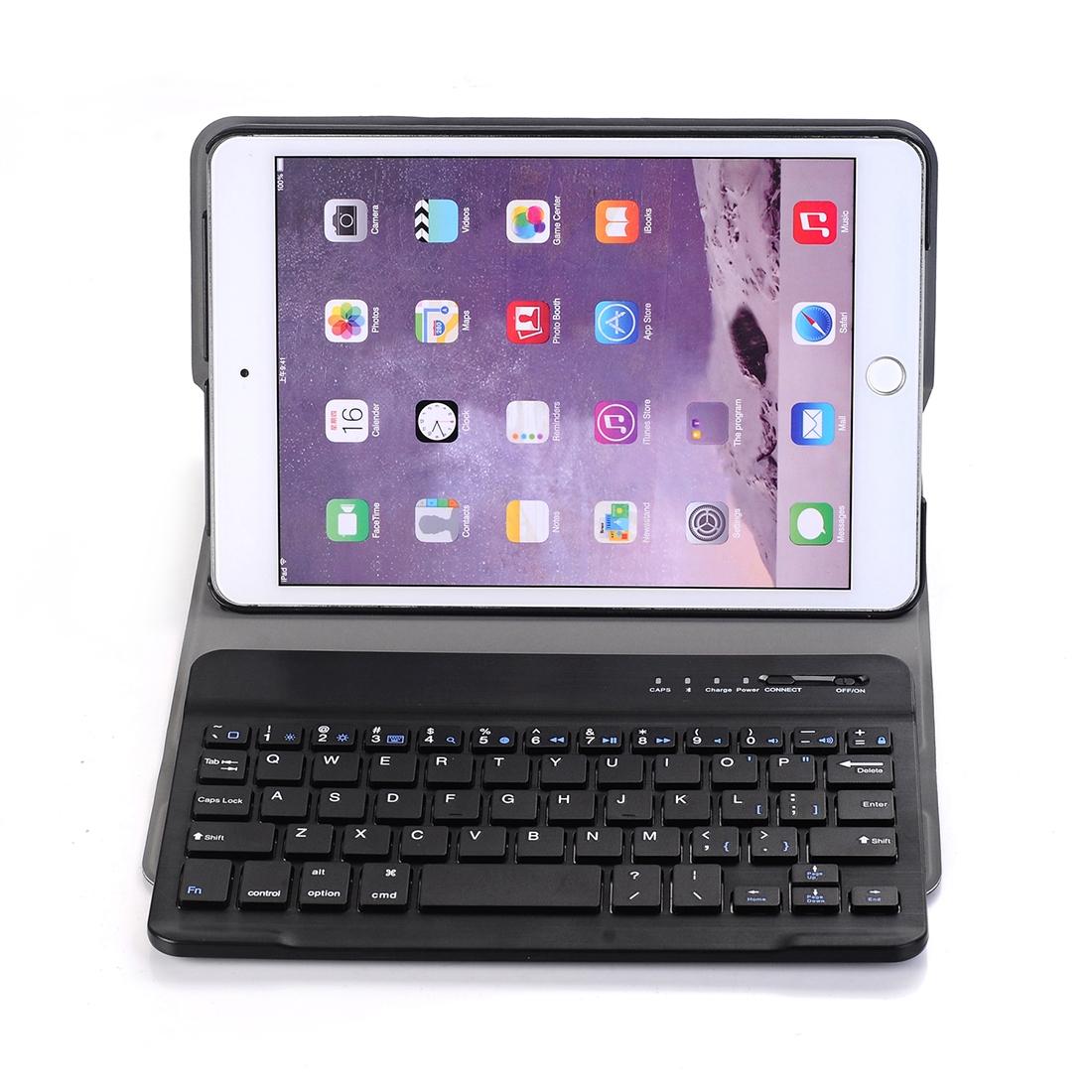 Universal Ultra-Thin Tablet Case With Bluetooth Keyboard For Ipad Mini 3 / 2 / 1 - Horizontal Flip Design - Gold