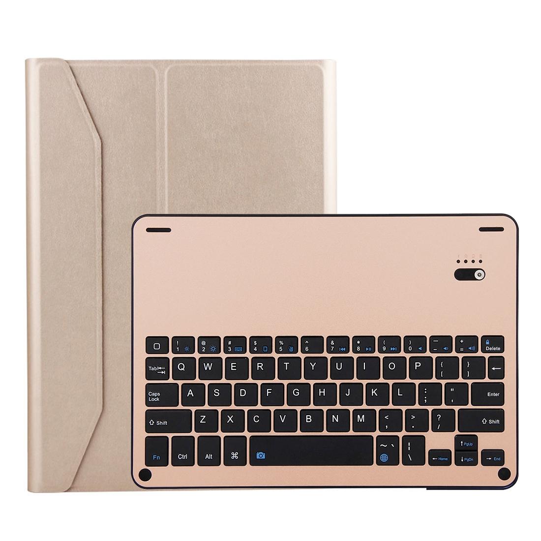 Bluetooth Keyboard &amp; Leather Tablet Case For Ipad Air / Pro 9.7 - Detachable Water Repellent Magnetic 3-Gear Angle - Gold