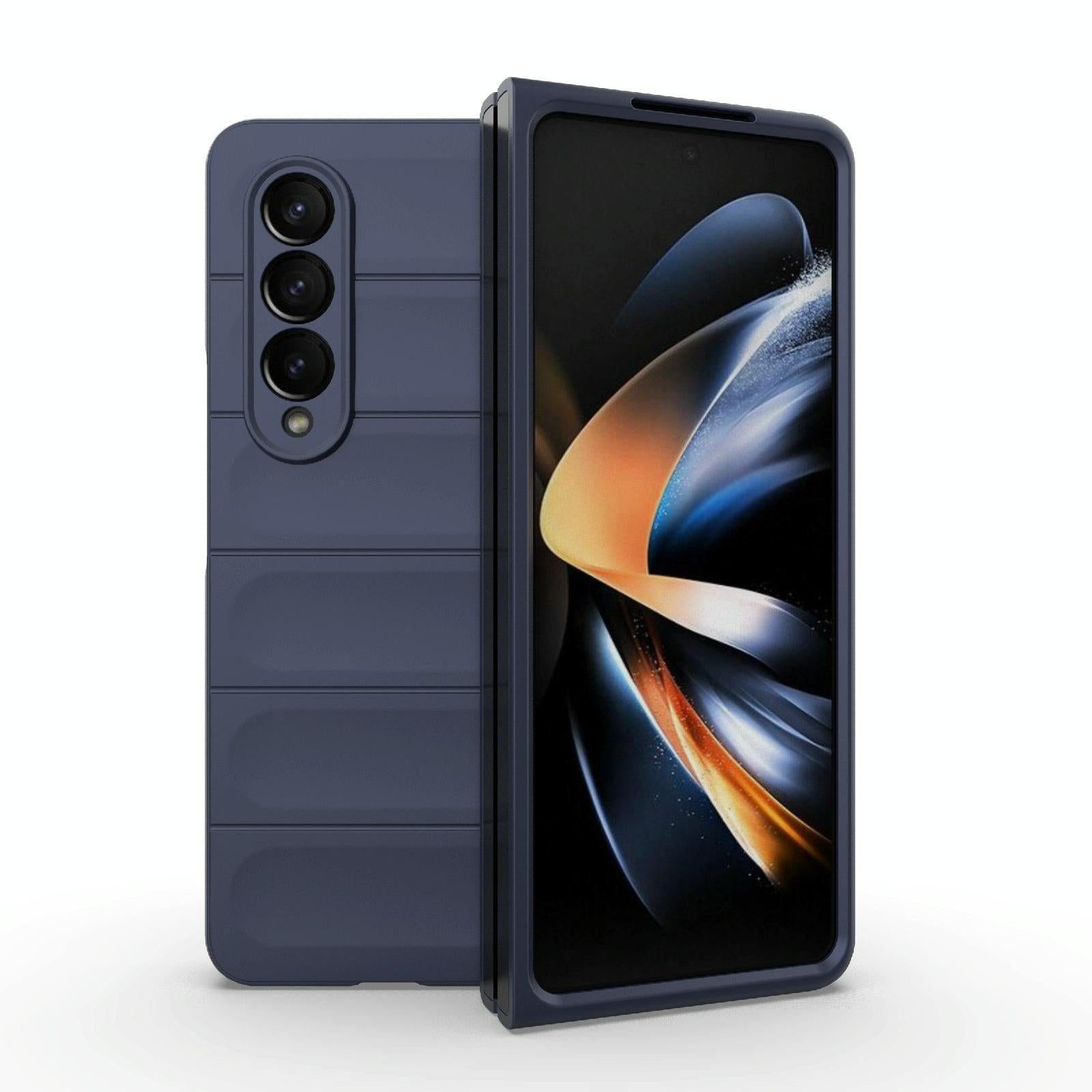 For Samsung Galaxy Z Fold4 5G Foldable Shockproof Phone Case with Magic Shield - Slim Design - White