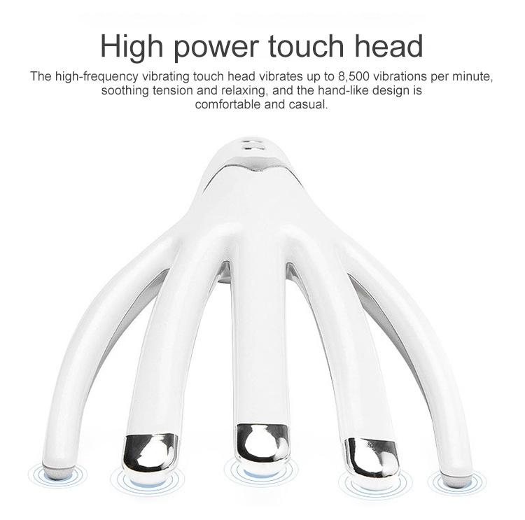 Portable Multifunctional Head Massager Comb Battery Powered Gold