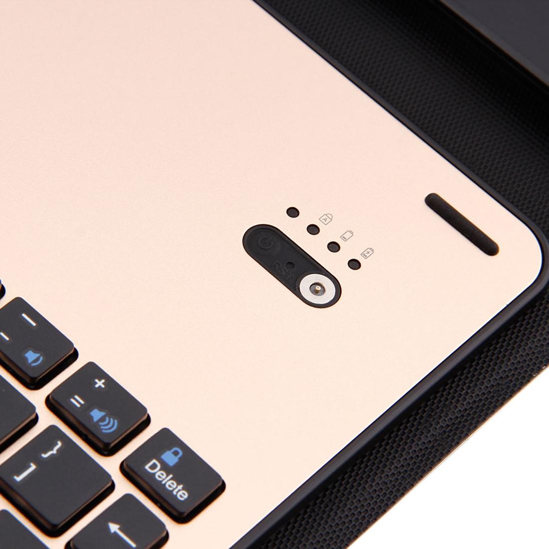 Aluminum Keyboard & Leather Tablet Case For Ipad Pro 10.5 / Air 2019 - Bluetooth Detachable Water Repellent - Gold