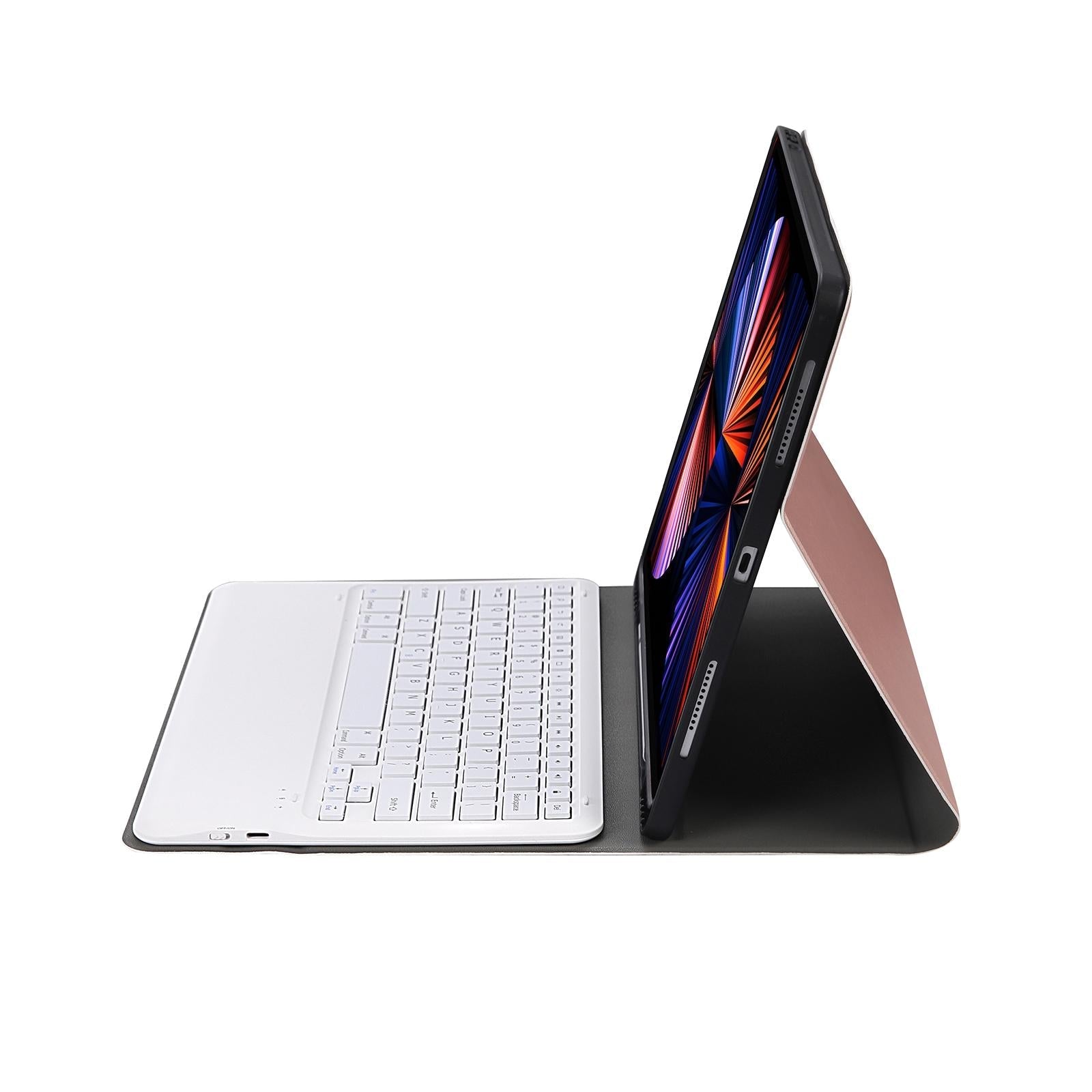 Ultra-Thin Detachable Bluetooth Keyboard Leather Case For Ipad Pro 12.9 2018 With Pen Slot - Gold