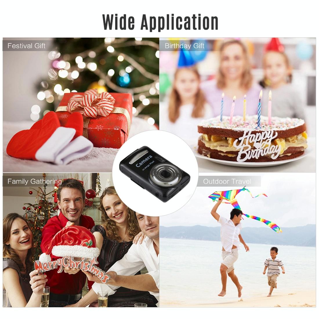 16Mp 4X Zoom Hd Digital Video Camera With 2.4 Tft Screen - Gold