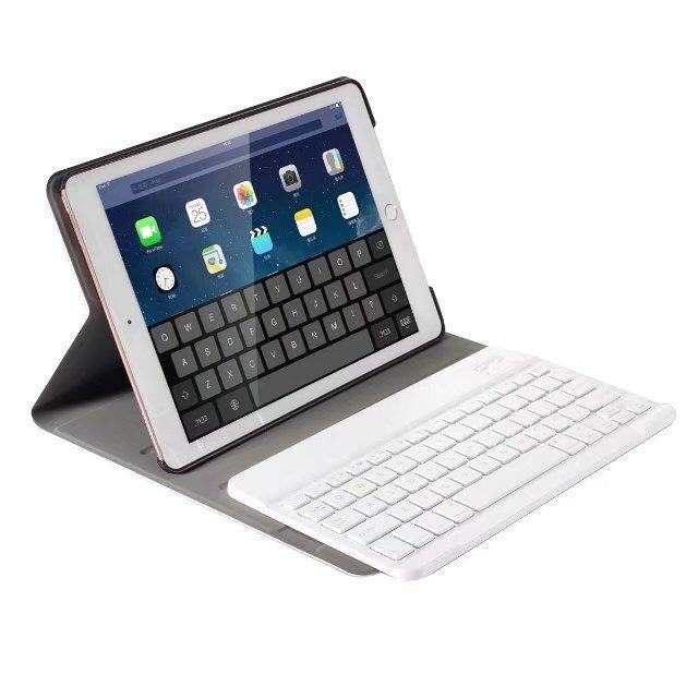 Bluetooth Keyboard & Leather Tablet Case For Ipad Pro / Air 9.7 2017 / 2018 - Detachable & Horizontal Flip With Holder - Gold