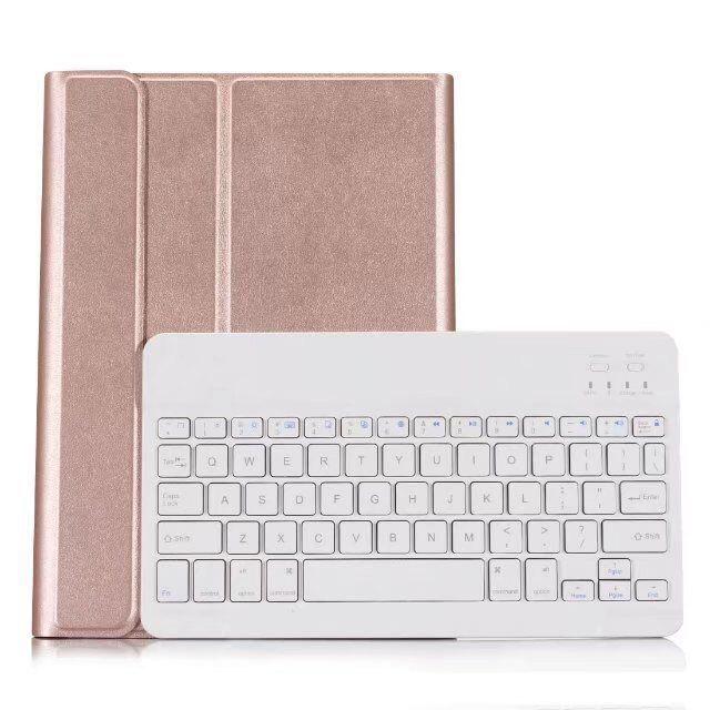 Bluetooth Keyboard & Leather Tablet Case For Ipad Pro / Air 9.7 2017 / 2018 - Detachable & Horizontal Flip With Holder - Gold