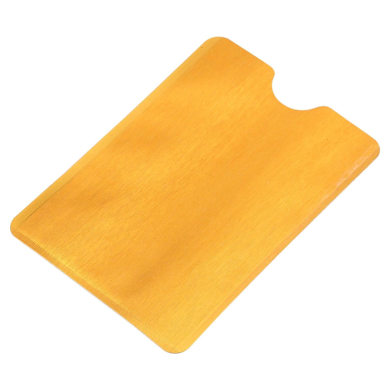 100 Rfid Blocking Aluminum Foil Card Sleeves - Pack - Gold