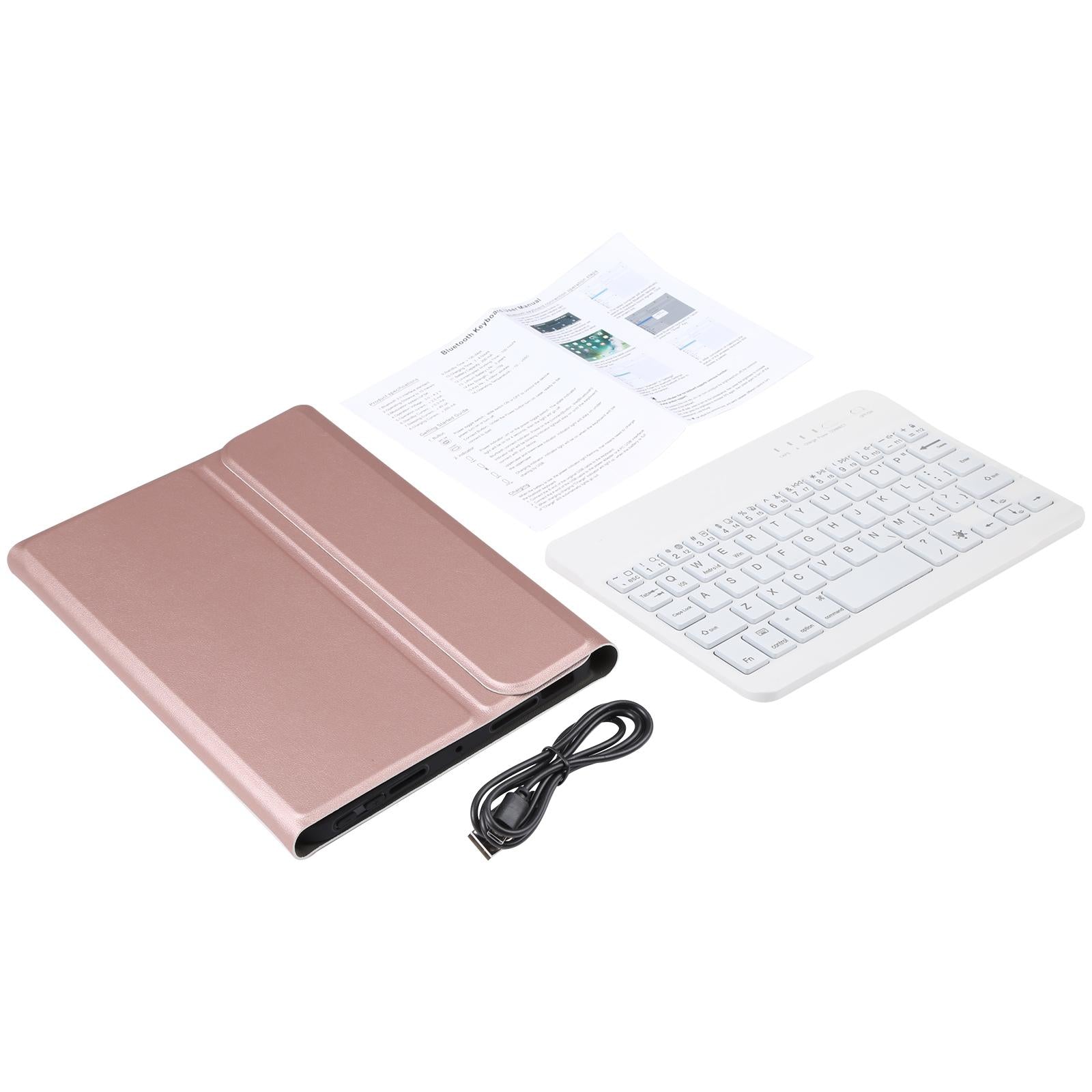 Ultra-Thin Bluetooth Keyboard Leather Case For Ipad Mini 6 With Detachable Lambskin Texture And Stand - Gold