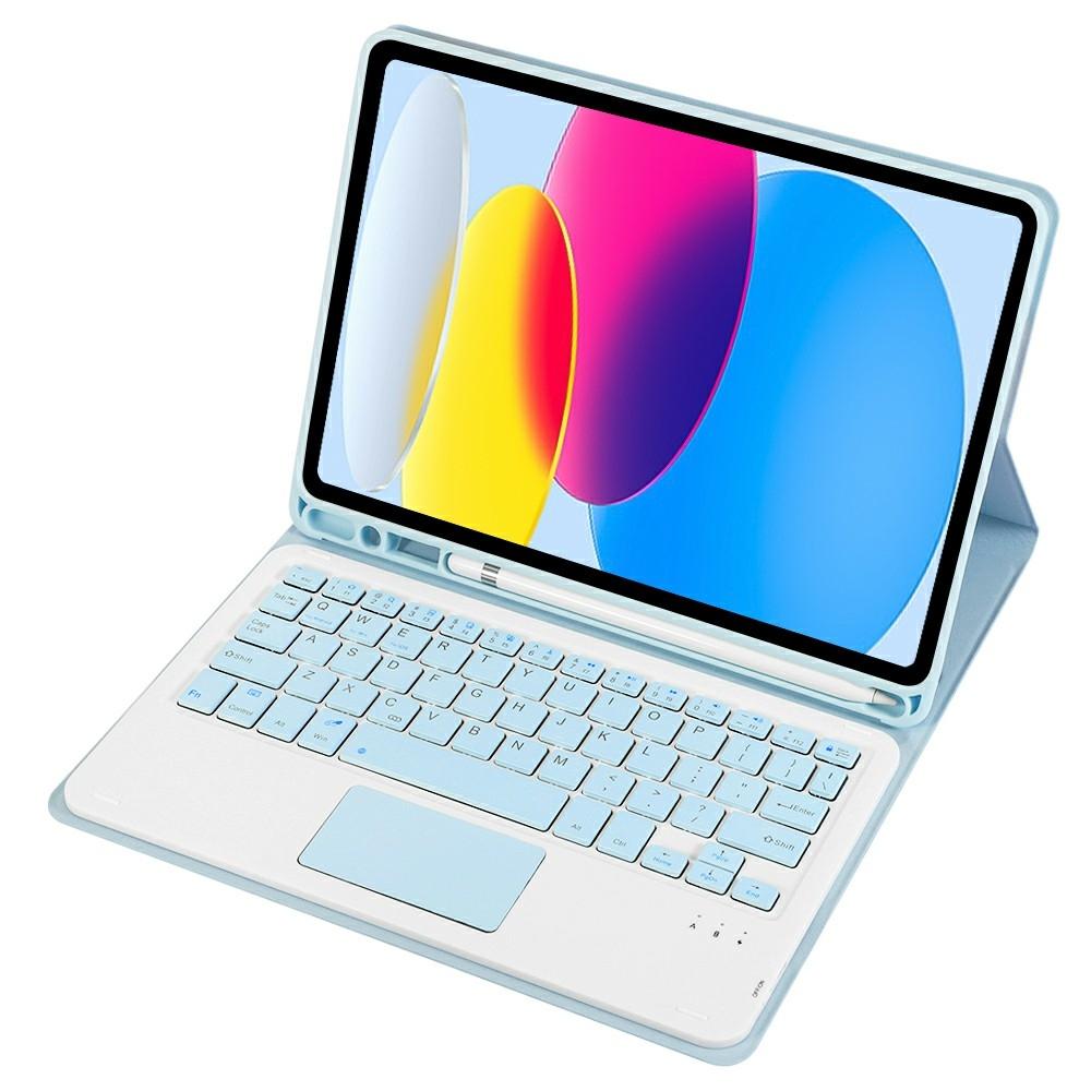 2022 Ipad 10.9 Lambskin Bluetooth Keyboard Case With Pen Slot - Gold