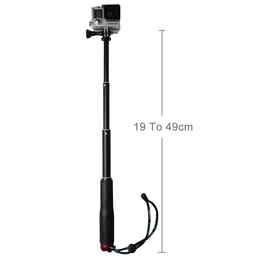 Extendable Monopod for Action Cameras - 49cm - Gold