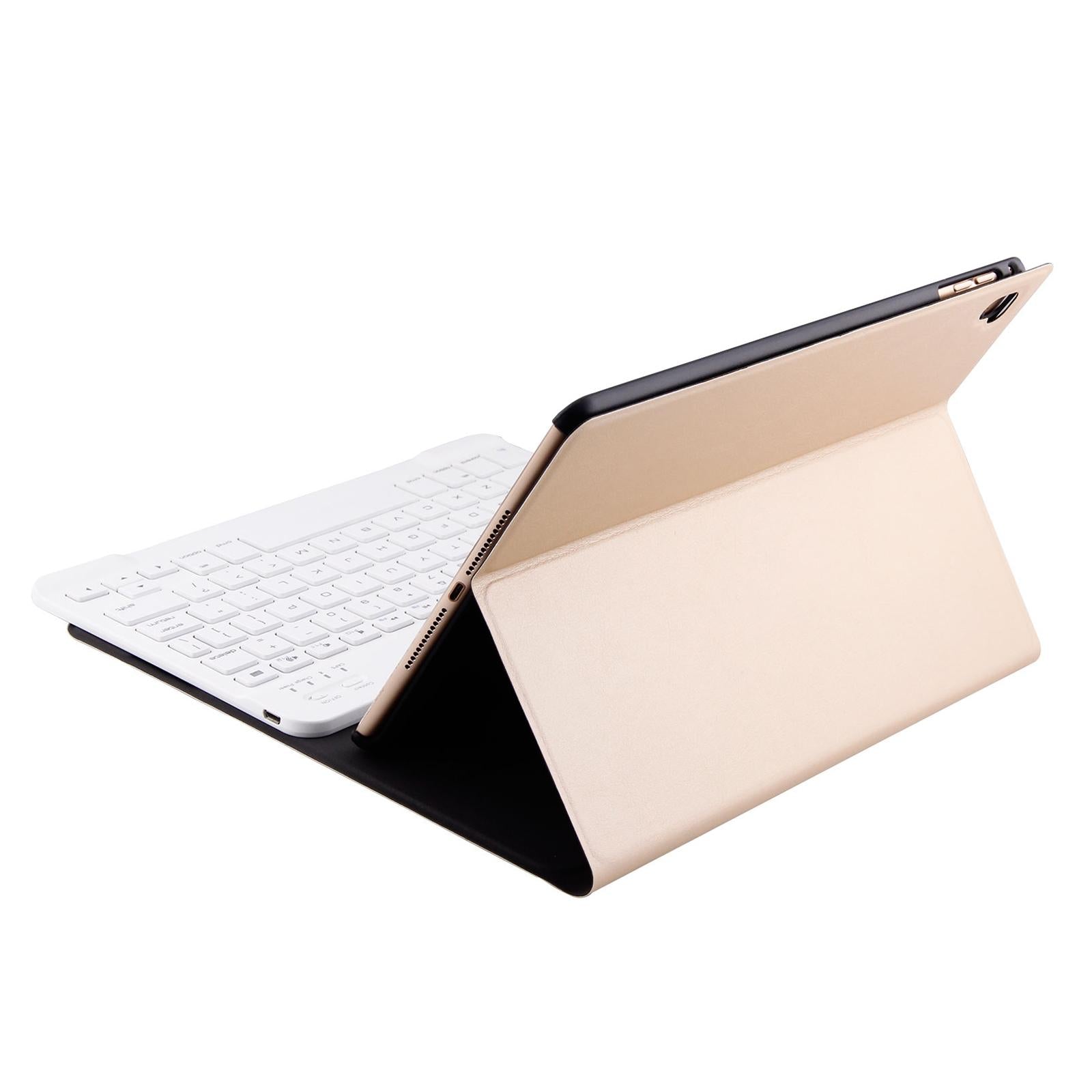 Bluetooth Keyboard & Leather Tablet Case For Ipad Air / Pro 9.7 - Three-Gear Angle Adjustment Magnetic Sleep Function - Abs Brushed Texture - Gold