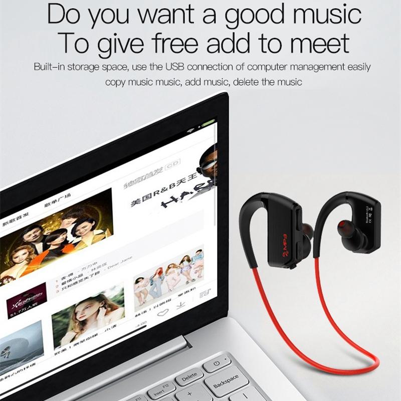 Wireless Sports Bluetooth Earphones - Binaural Hanging Type 5.0 - Gold