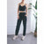 High Waist Drawstring Fitness Pants Black Size L - Quicksand Powder M