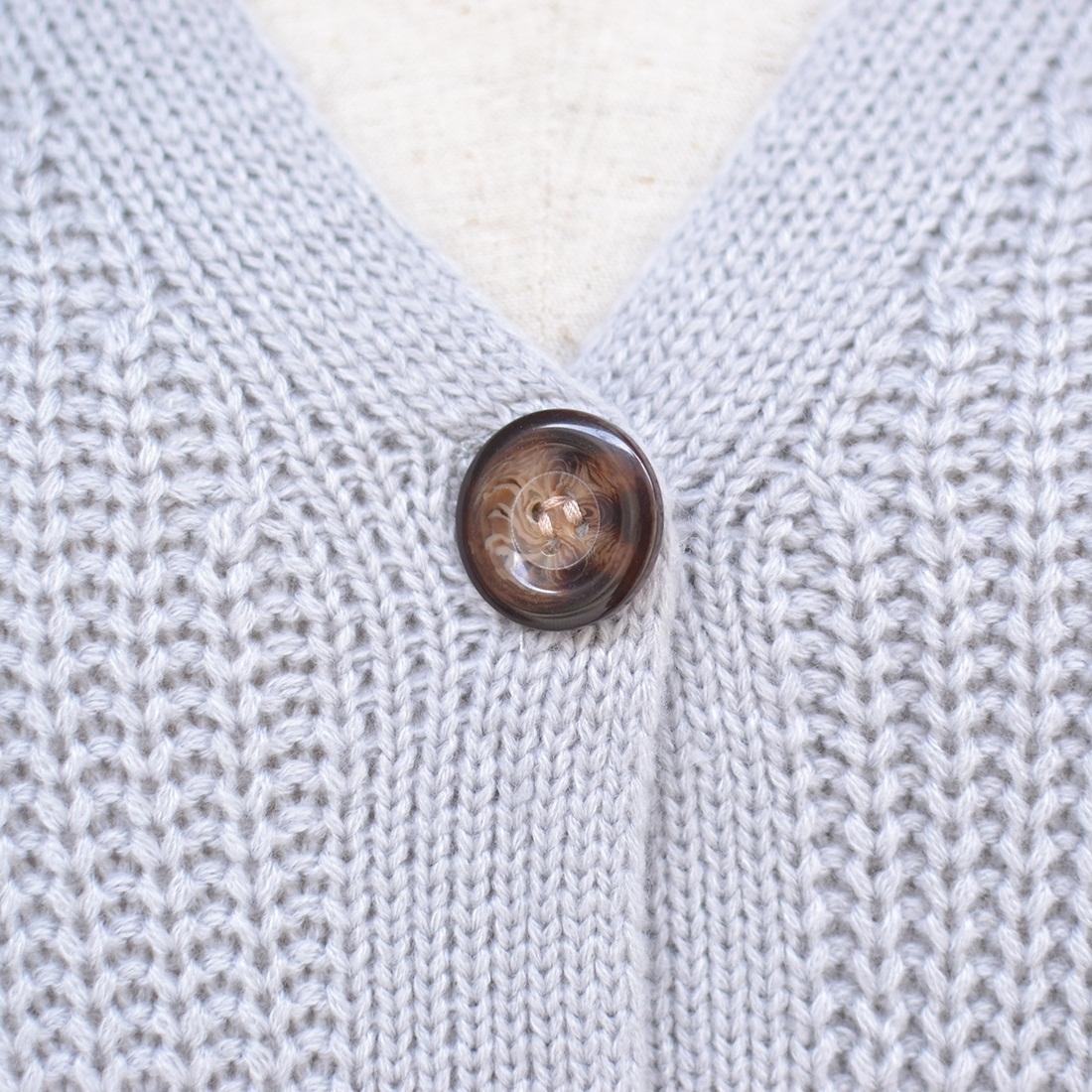 Fashion Cardigan Solid Colour Knit Button Sweater Black - White M