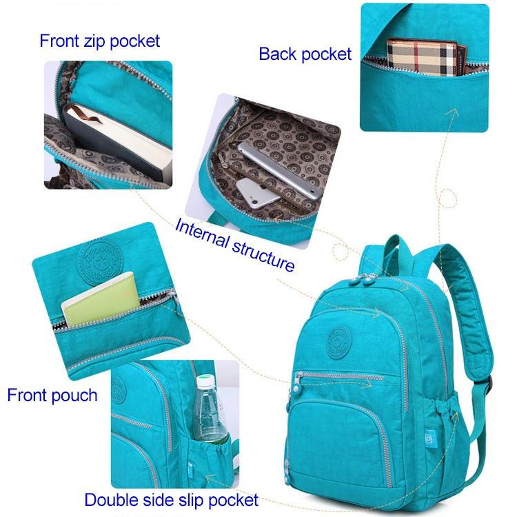 Versatile Teen Backpack for School & Travel - 27x13x37cm - Purple Red